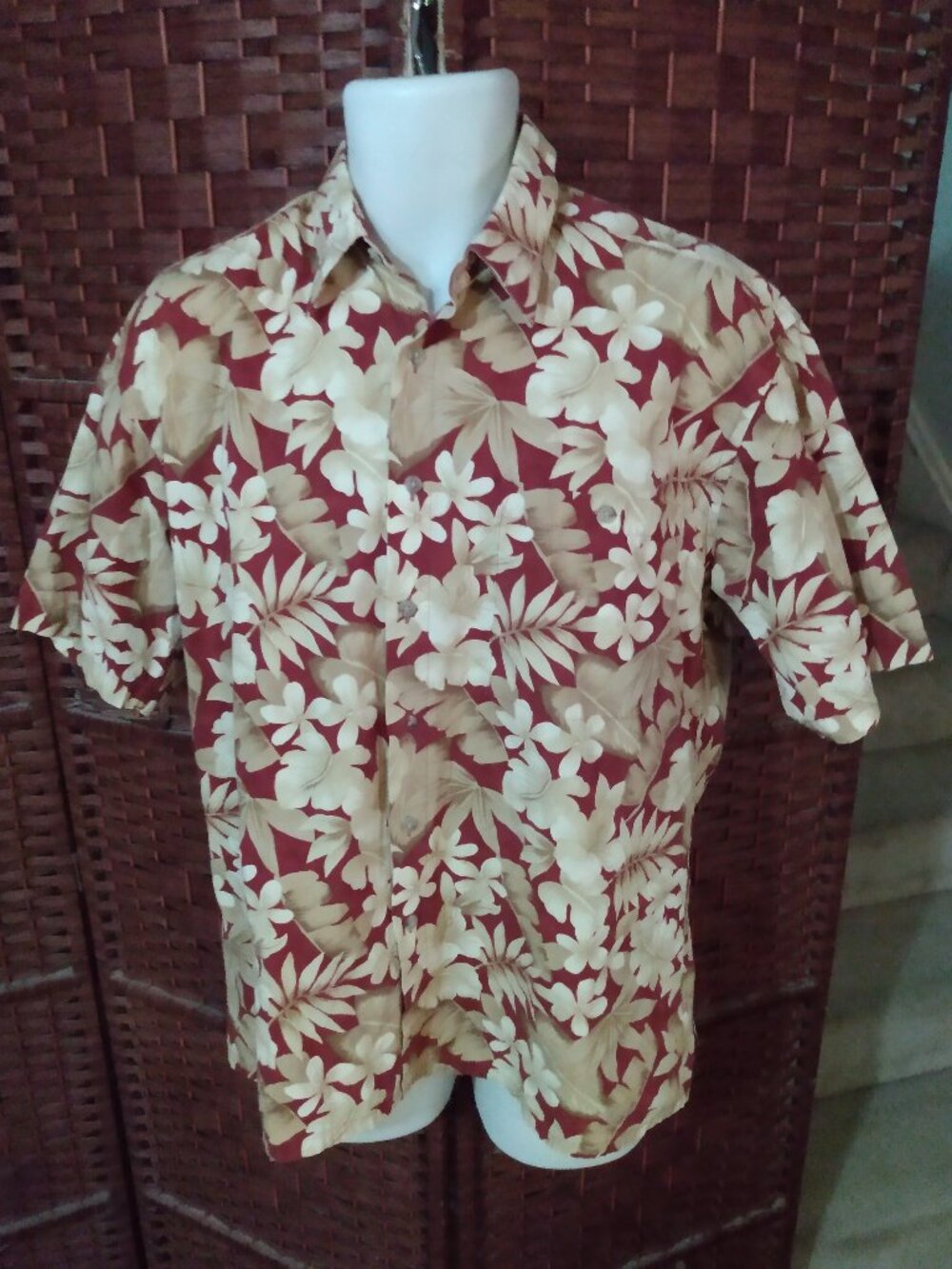 Vintage Pierre Cardin Hawaiian Shirt Flowers Floral Medium
